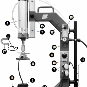 Håndtag Barcelit f/Termopresse Pneumatisk