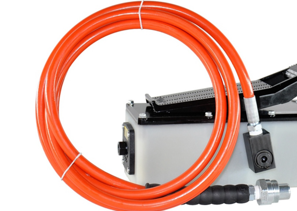 Slange f/Hydr. Fodpumpe 3 mtr. gul m/kevlar