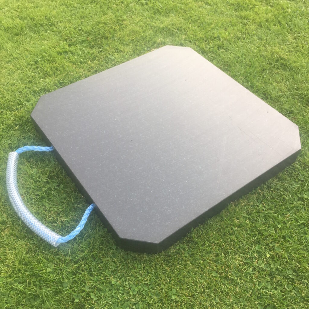 Støtteplade Plast 500x500x50mm 20 Tons