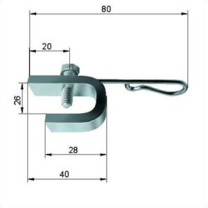 Holder f/flexible Ventilforlænger Ø26mm