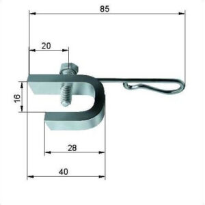 Holder f/flexible Ventilforlænger Ø16mm