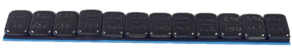 Klæbevægt 12 x 5 g sort