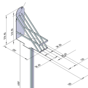 Stander f/3 Klæbevægtruller